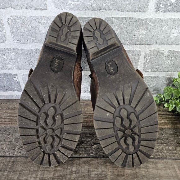 b.o.c Brown Leather Mary Jane Heels EU 41 Womens 9.5 Chunky Y2K 90s Shooties - Picture 8 of 9